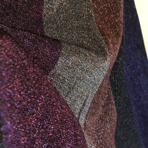 SARA NAVON multicolor striped sparkle dress - Picture 12 of 15